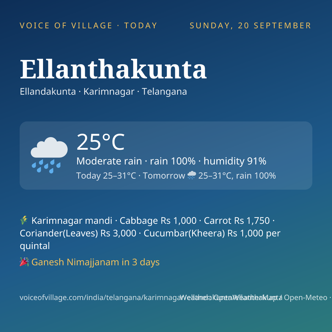 Ellanthakunta today