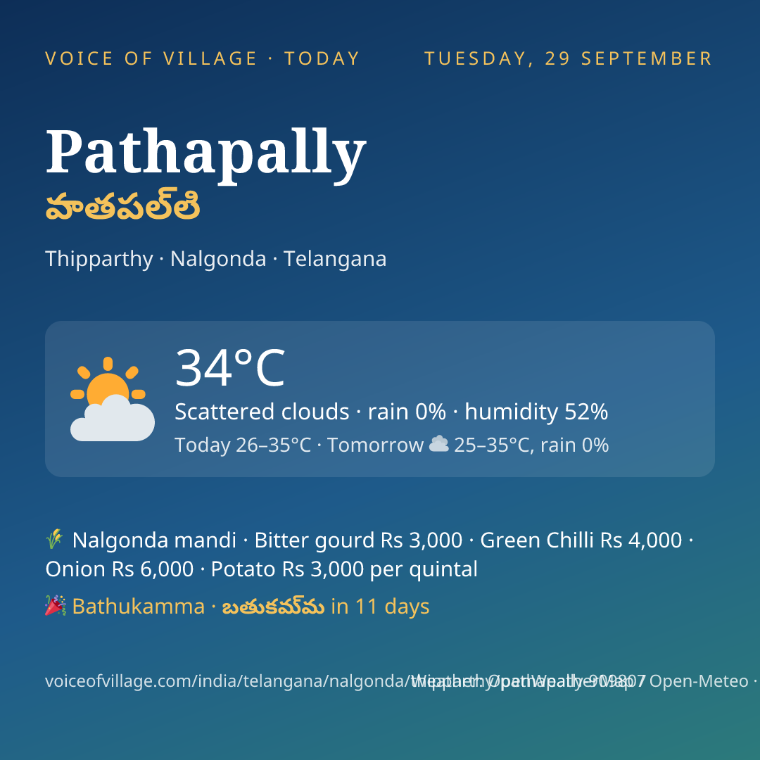 Pathapally today