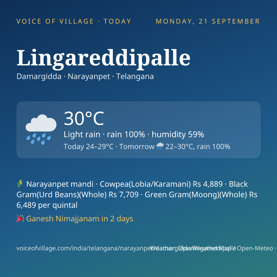 Lingareddipalle today