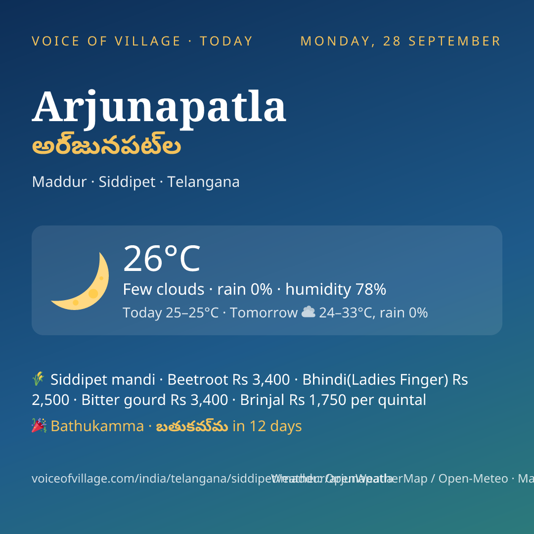 Arjunapatla today
