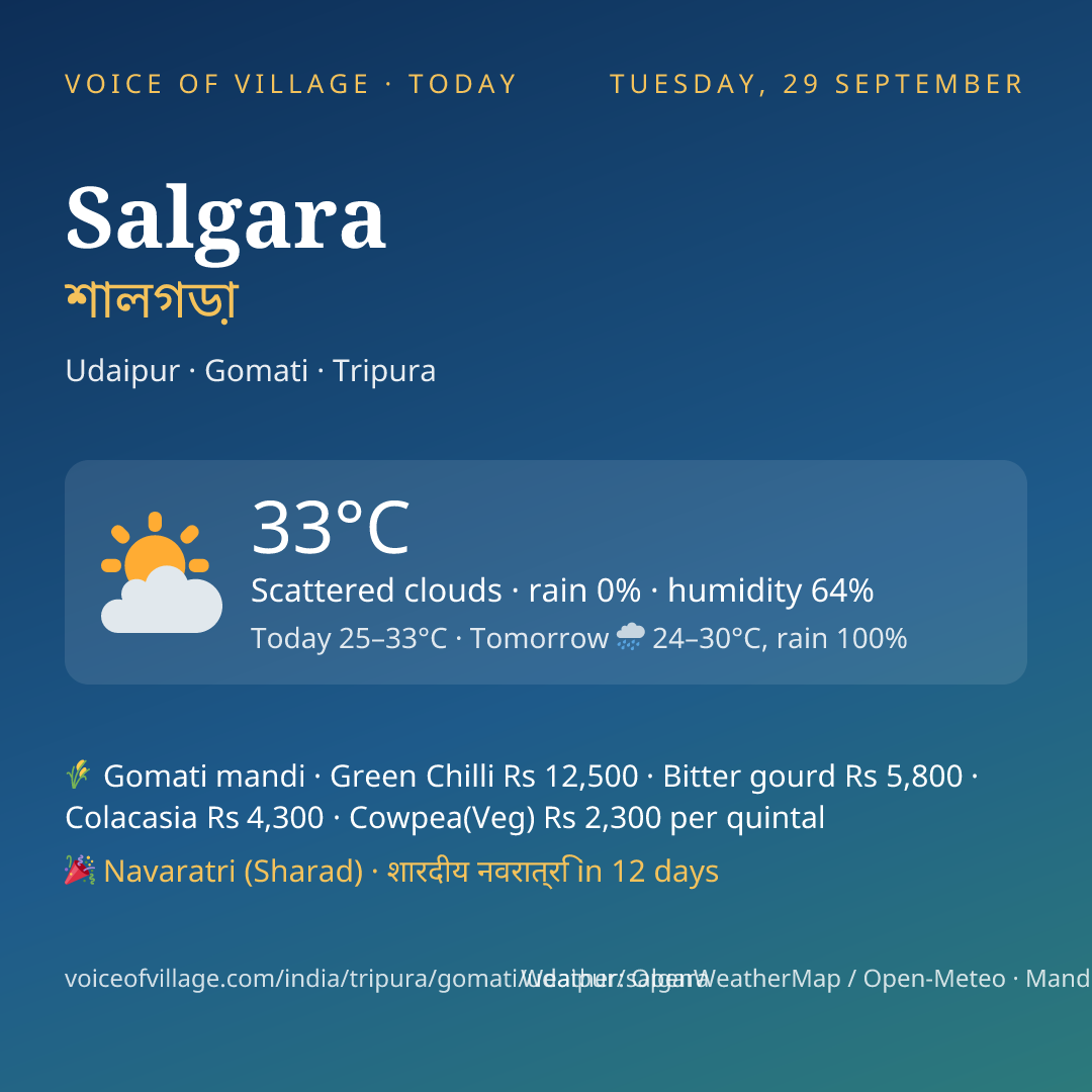 Salgara today