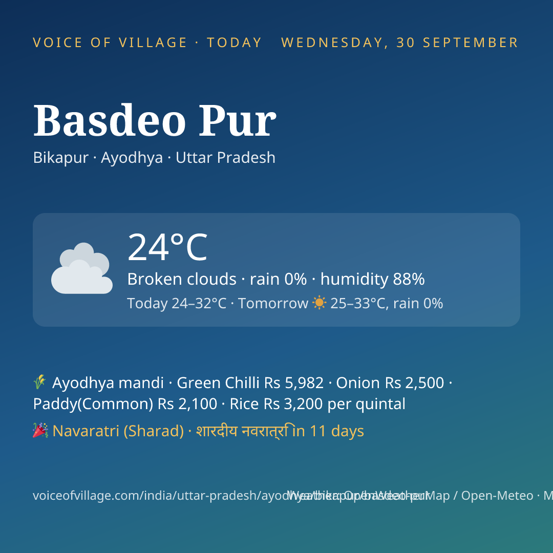 Basdeo Pur today