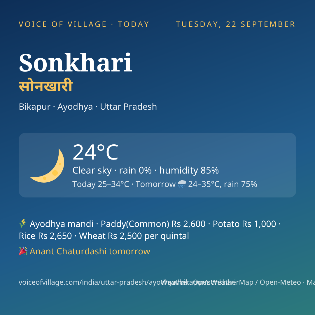 Sonkhari today