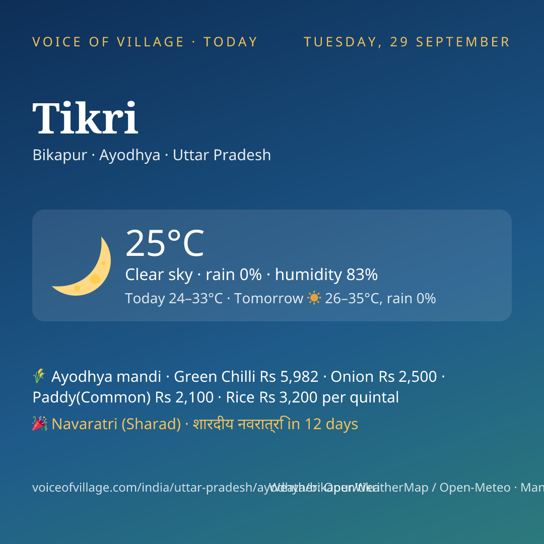 Tikri today