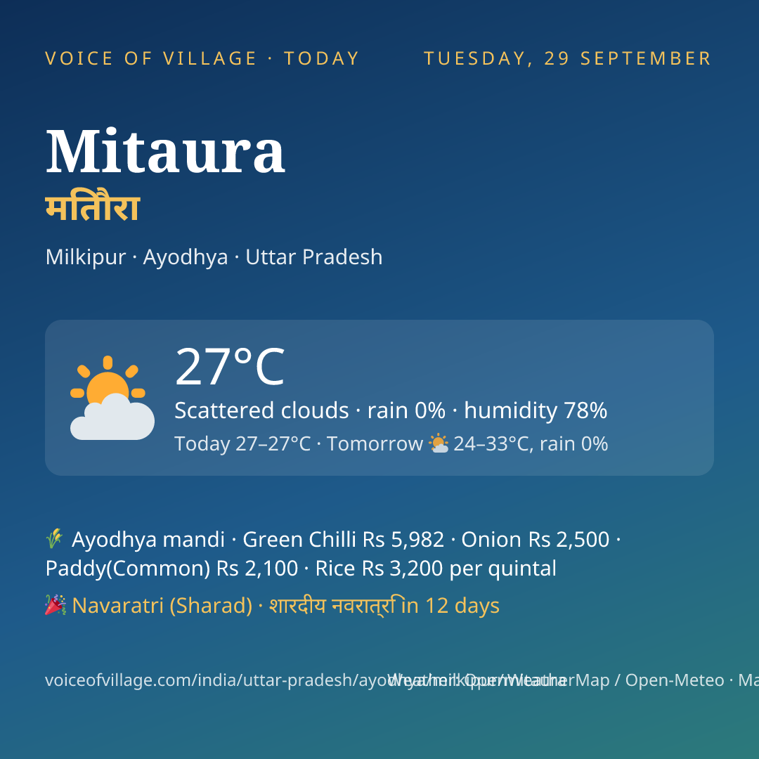Mitaura today