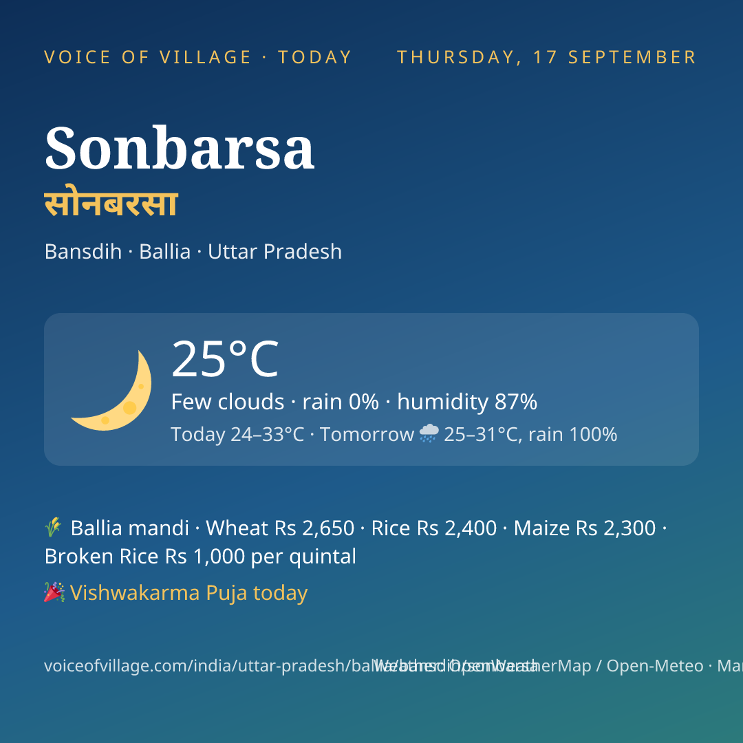 Sonbarsa today