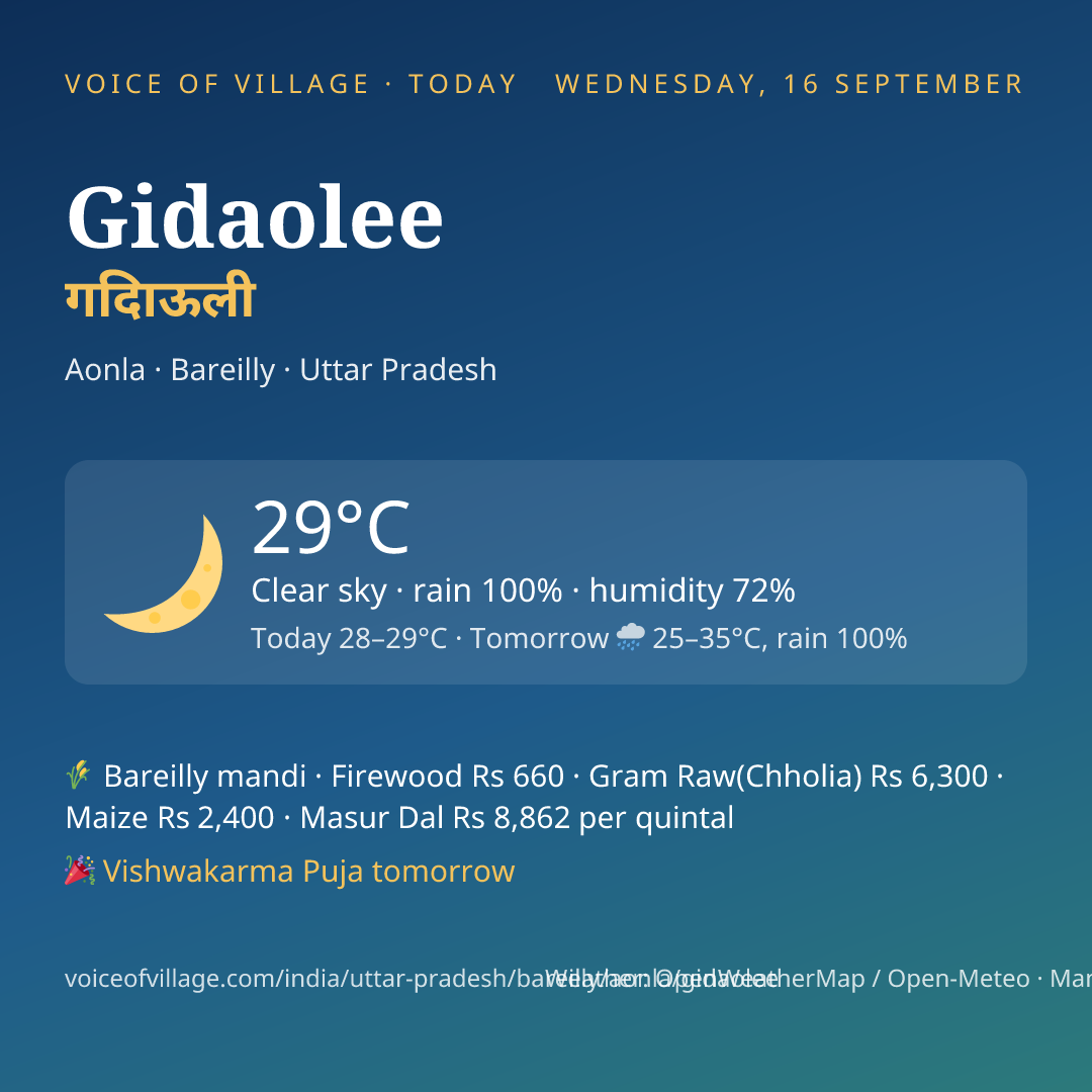 Gidaolee today
