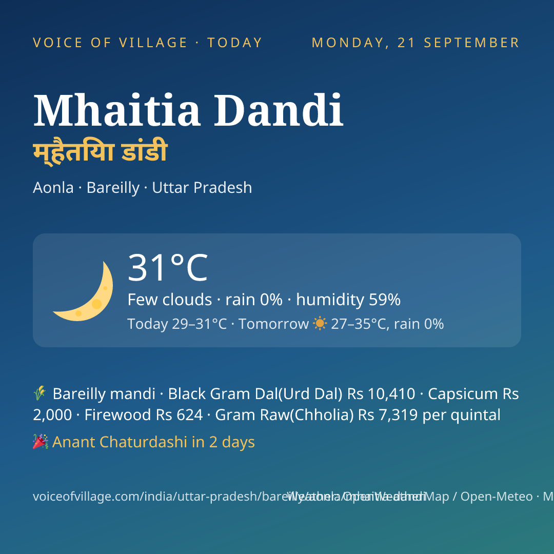 Mhaitia Dandi today