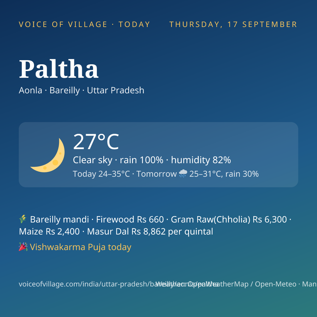 Paltha today