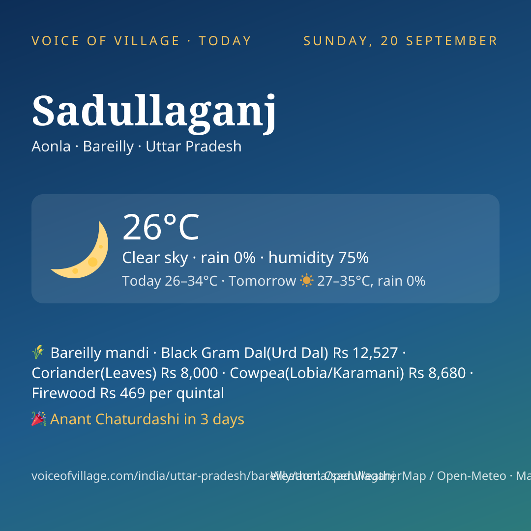 Sadullaganj today