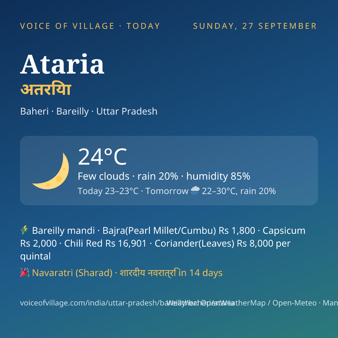 Ataria today