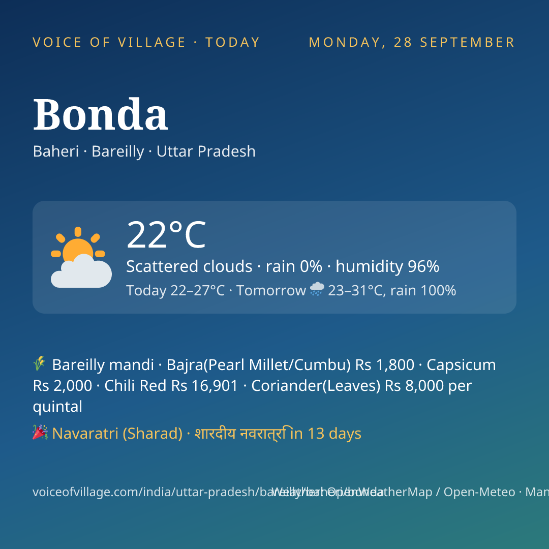 Bonda today