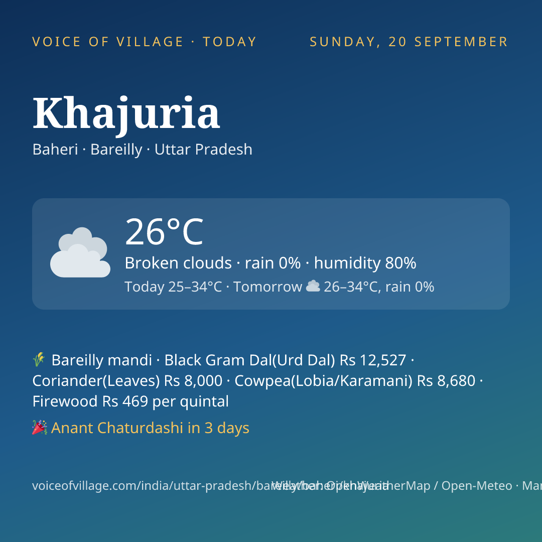 Khajuria today