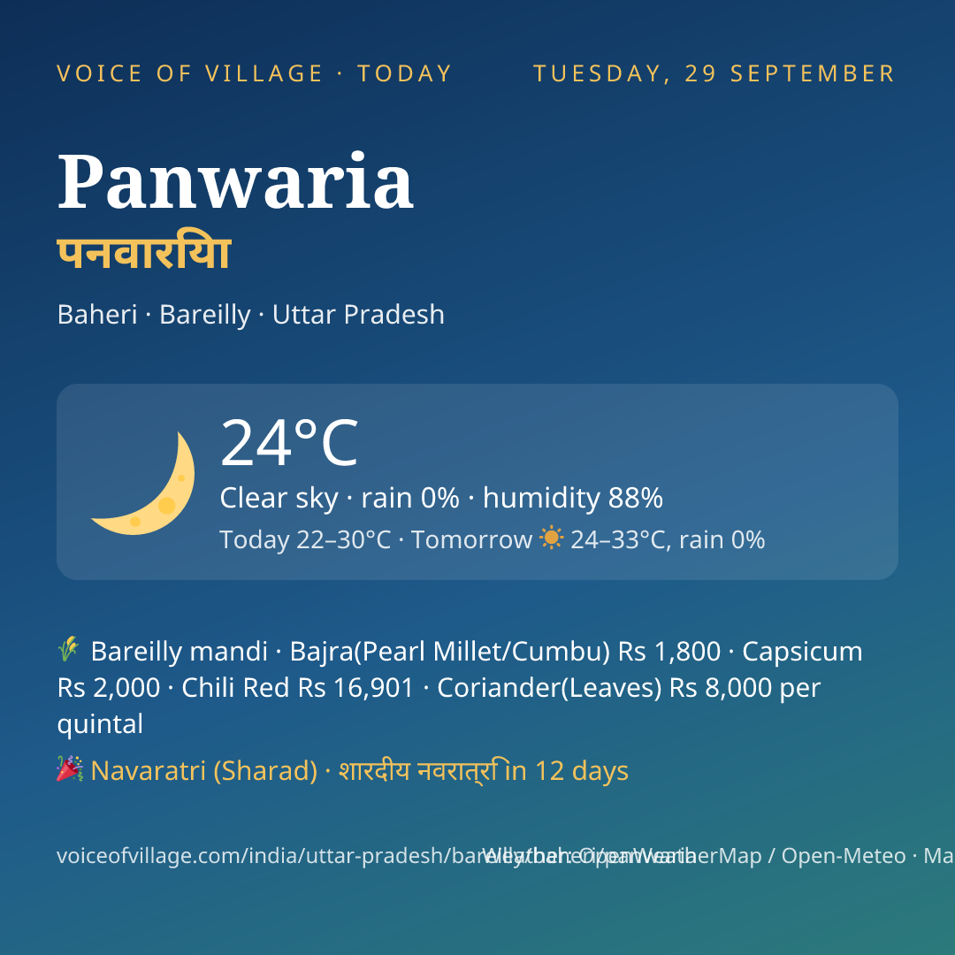 Panwaria today
