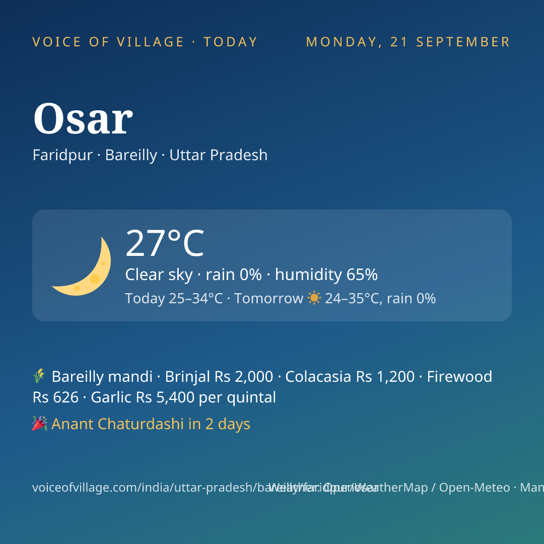 Osar today