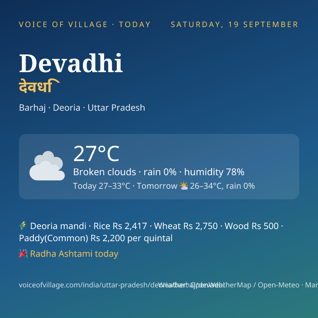 Devadhi today
