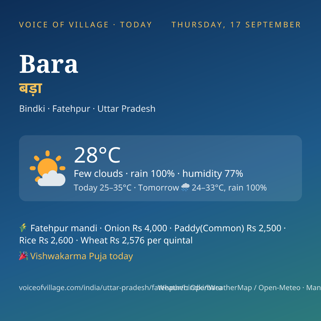 Bara today