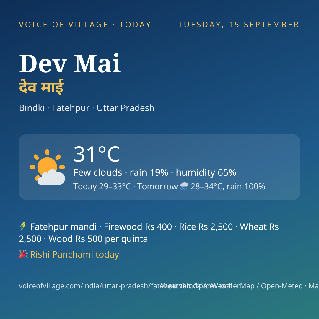 Dev Mai today