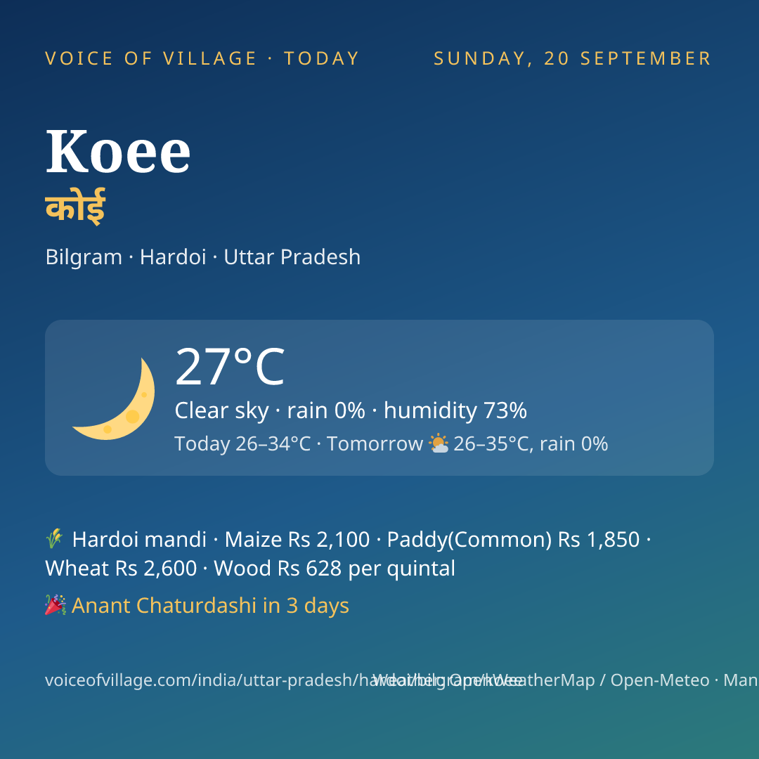 Koee today