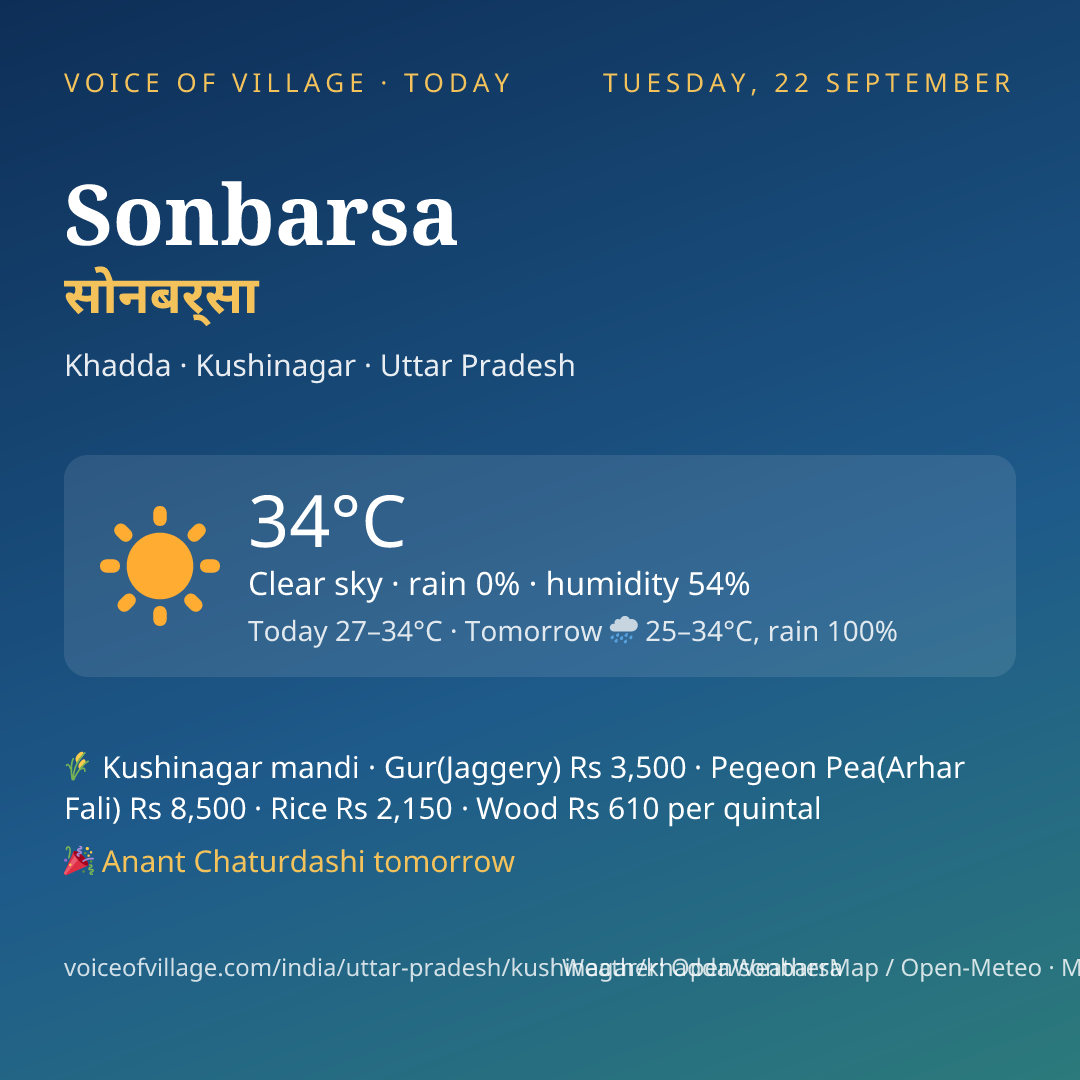 Sonbarsa today