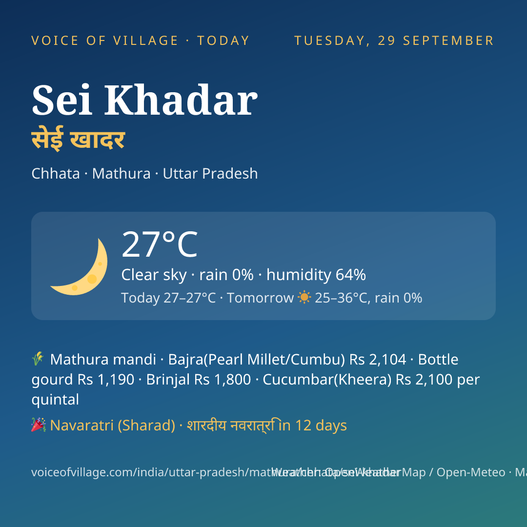 Sei Khadar today
