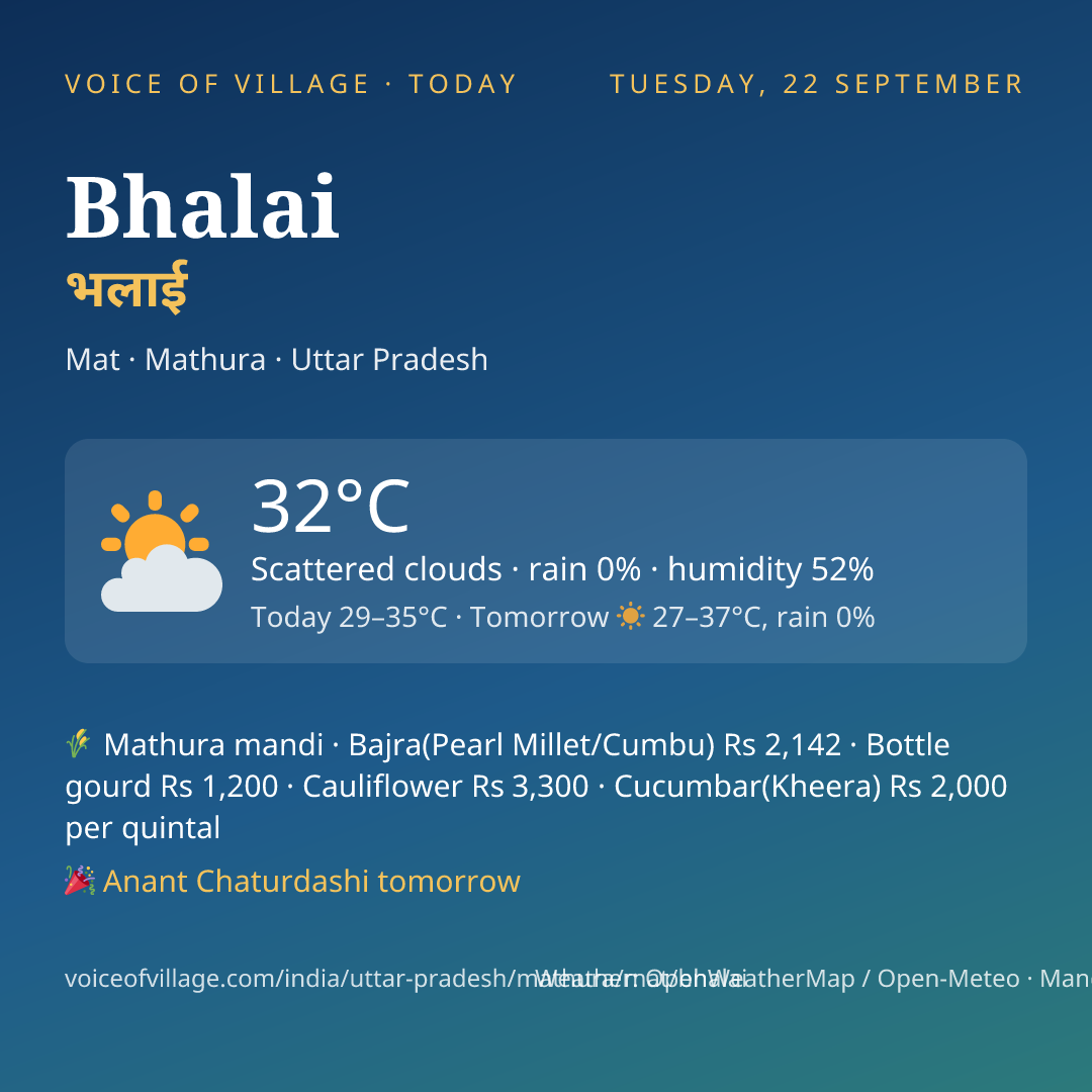 Bhalai today