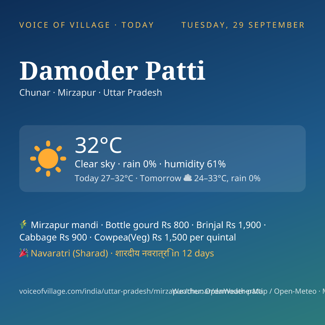 Damoder Patti today