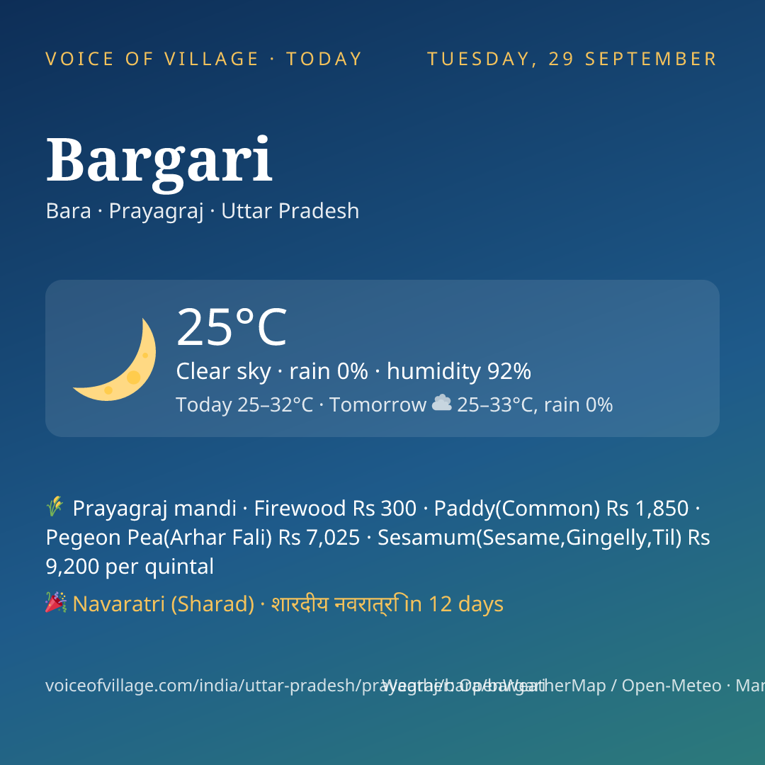 Bargari today