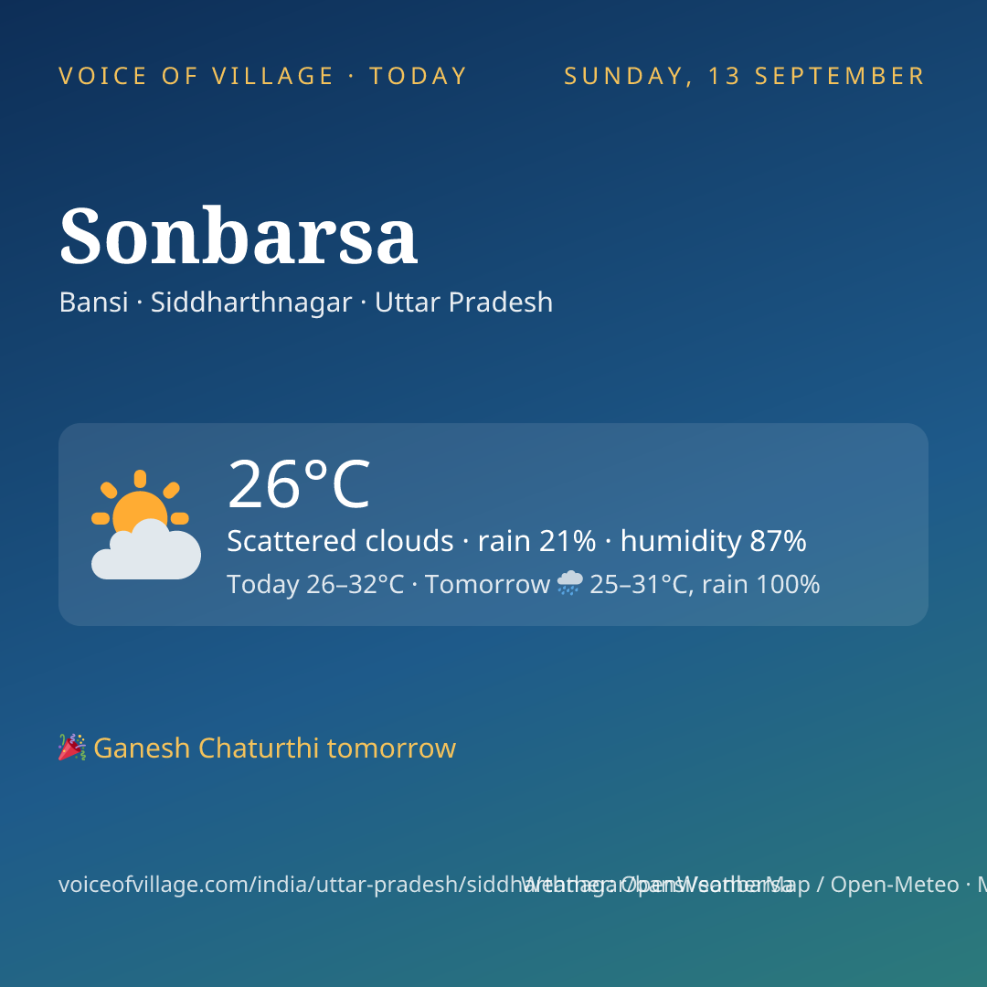 Sonbarsa today