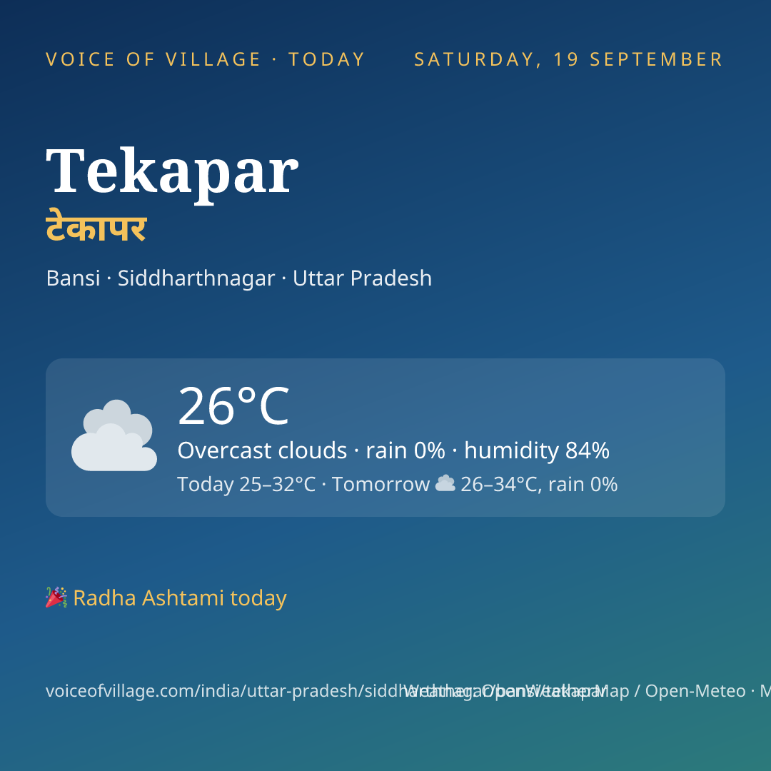 Tekapar today