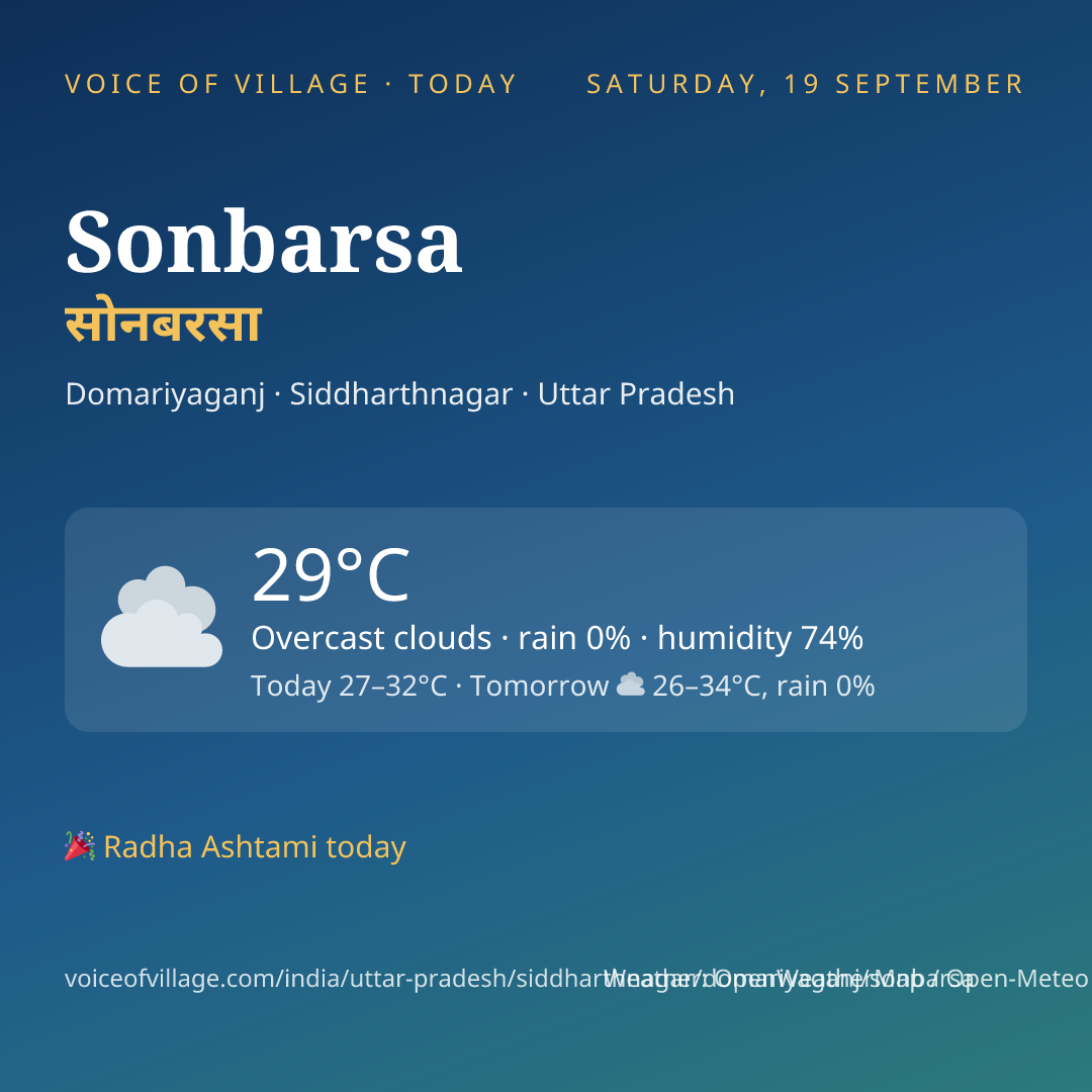 Sonbarsa today