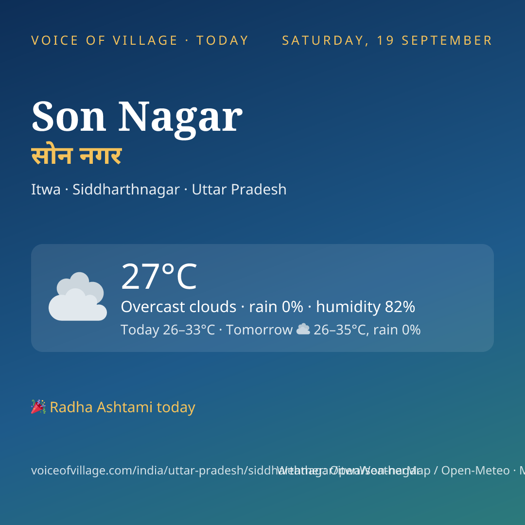 Son Nagar today