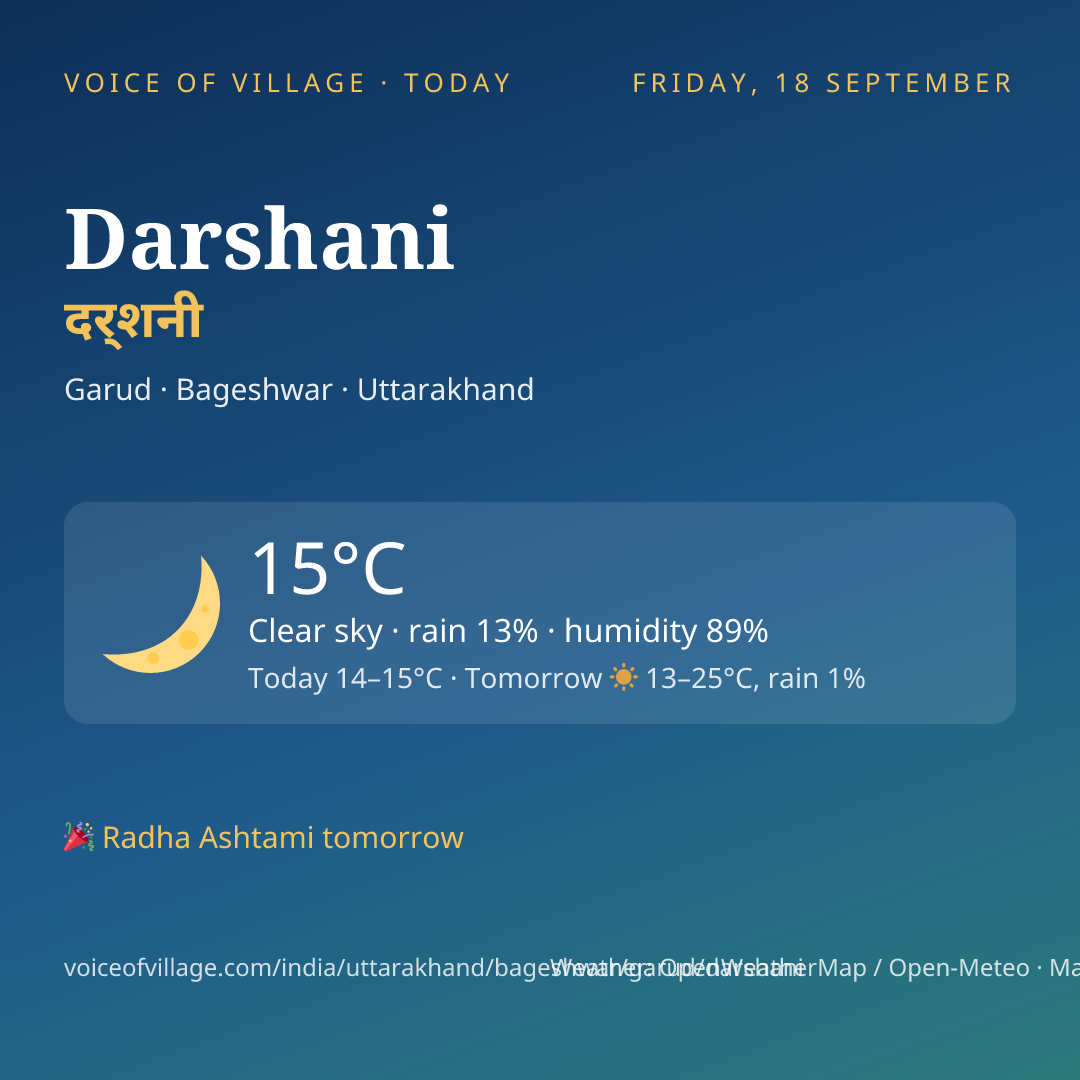 Darshani today