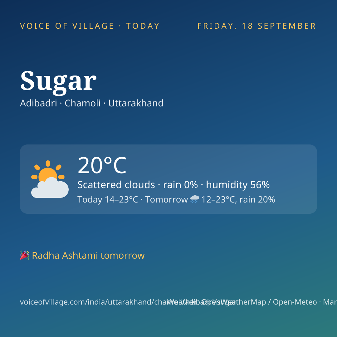 Sugar today