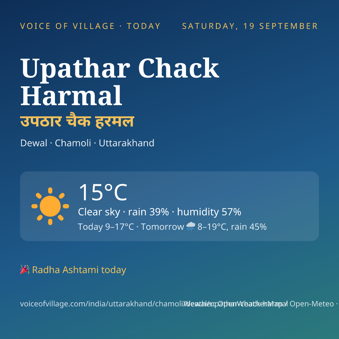 Upathar Chack Harmal today