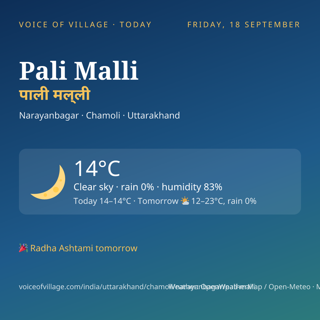 Pali Malli today