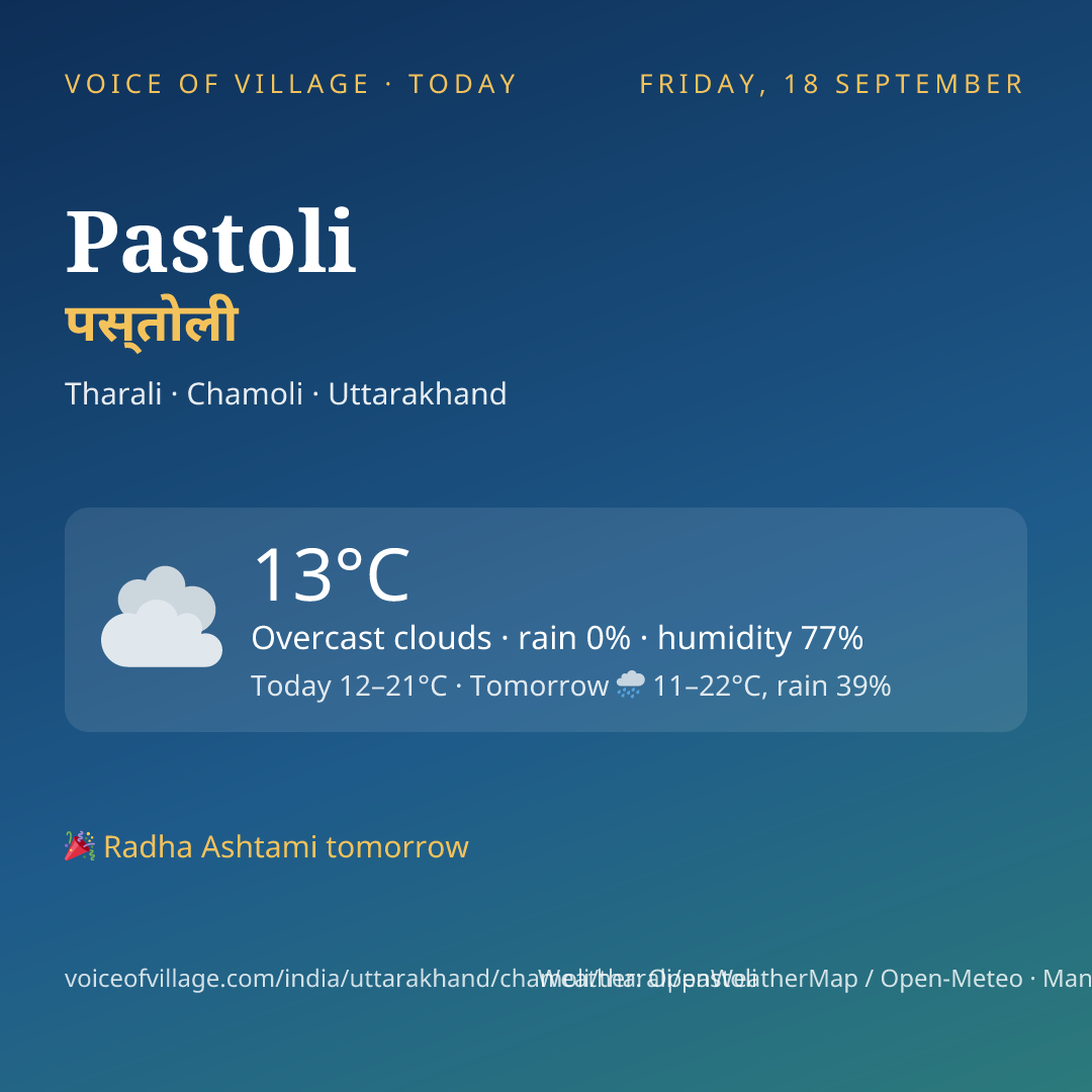 Pastoli today
