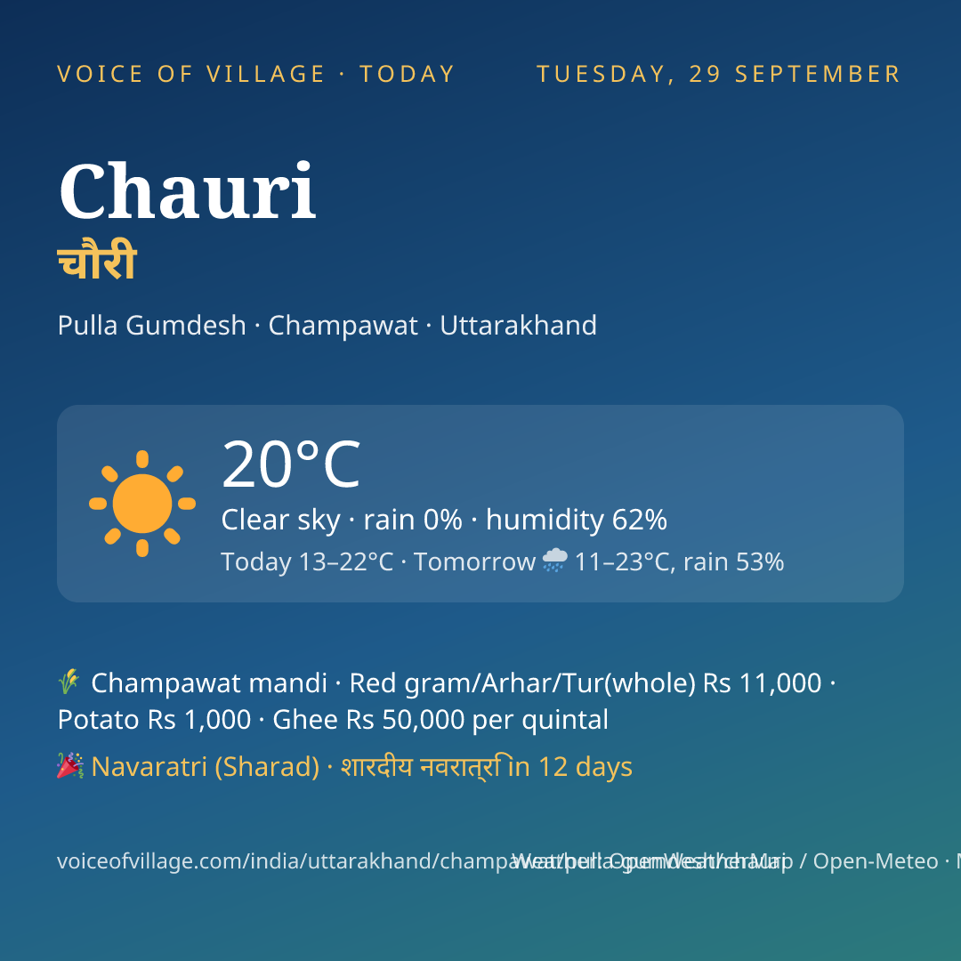 Chauri today
