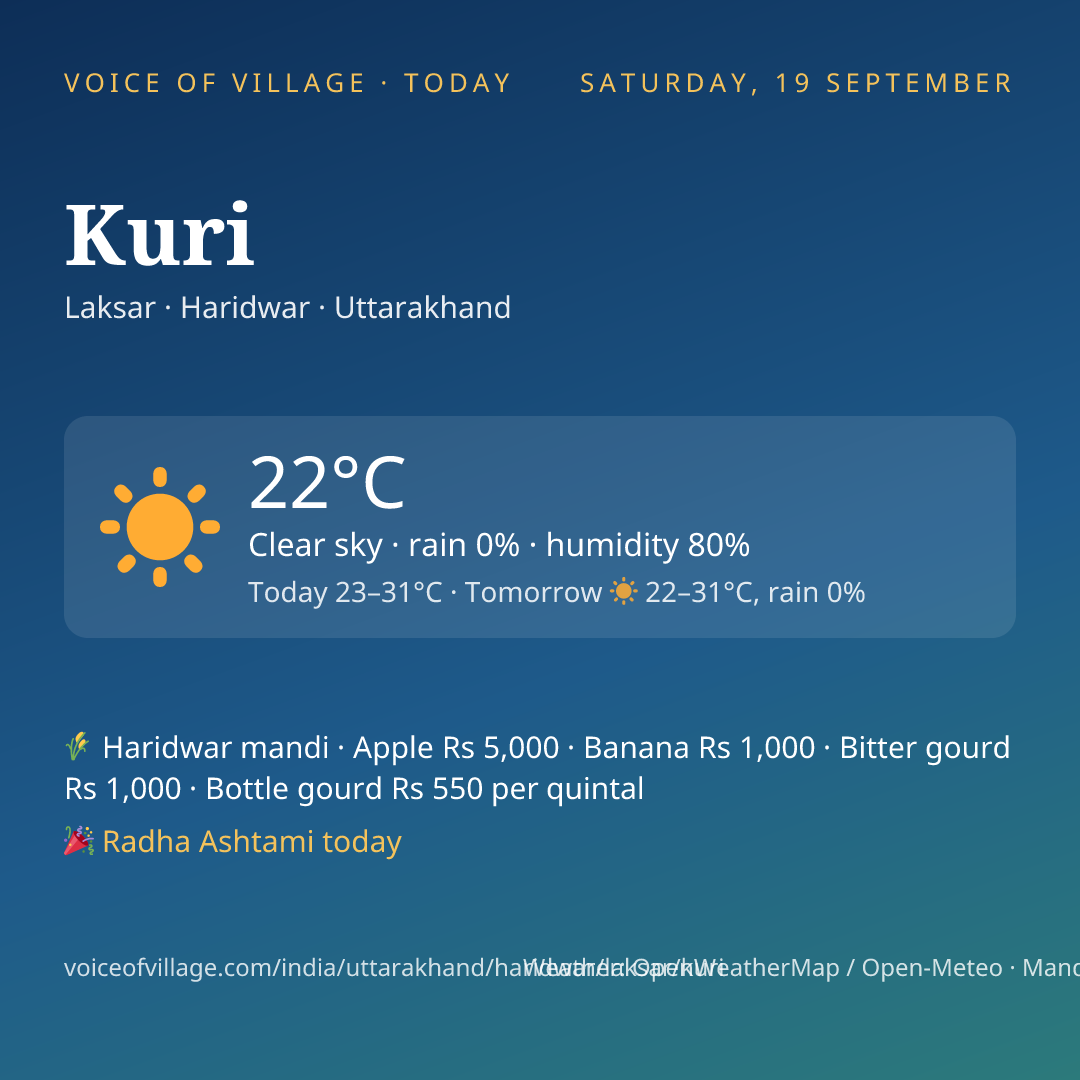 Kuri today