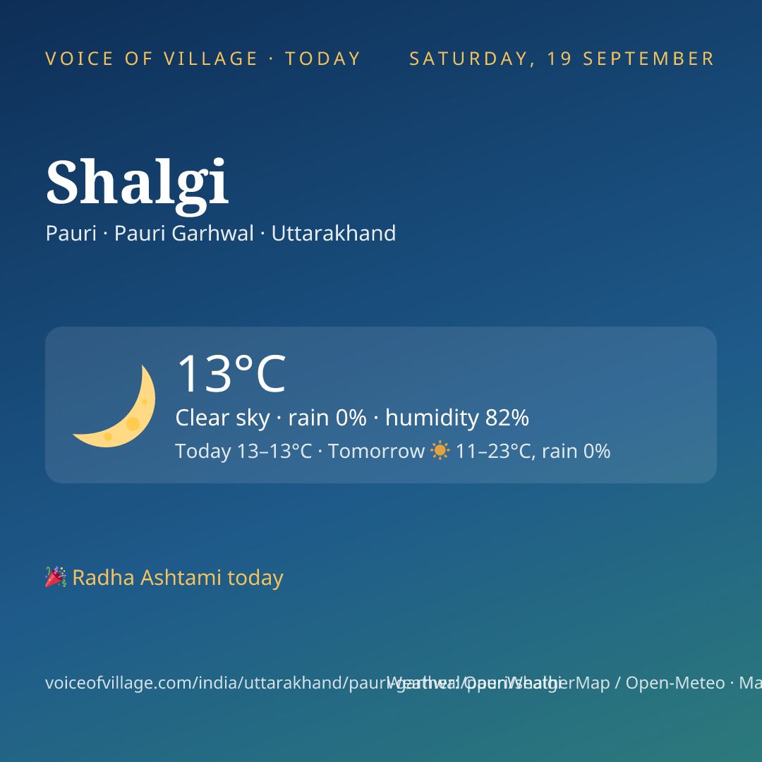 Shalgi today