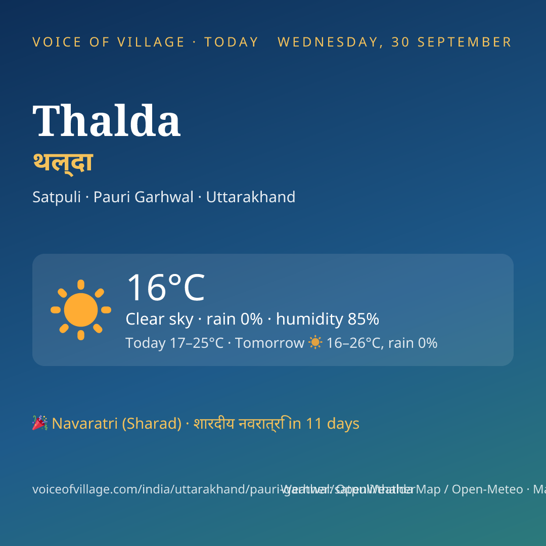 Thalda today