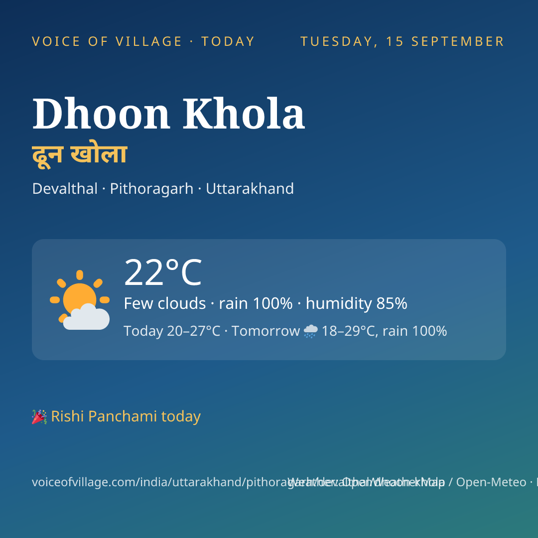 Dhoon Khola today