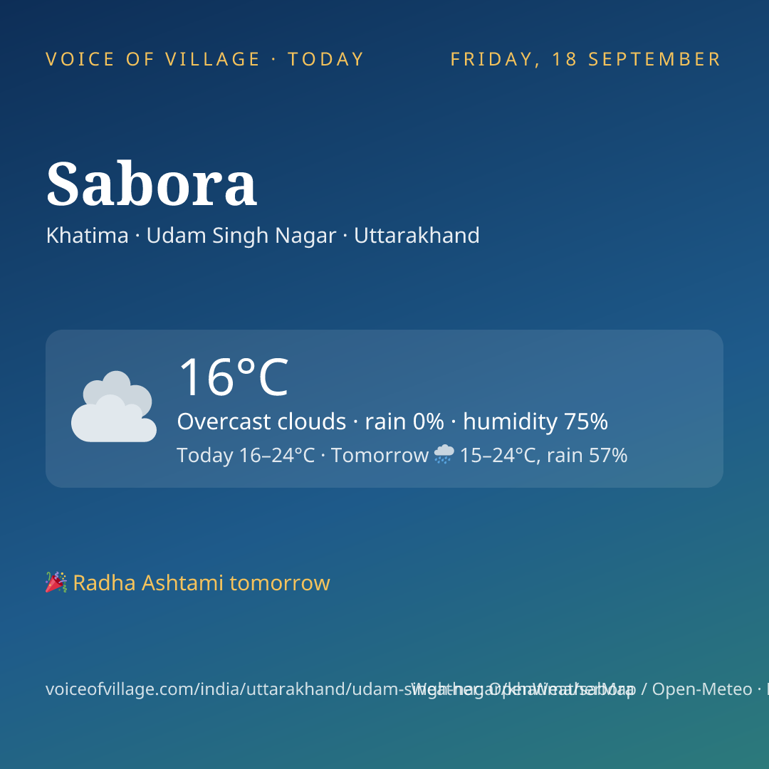 Sabora today