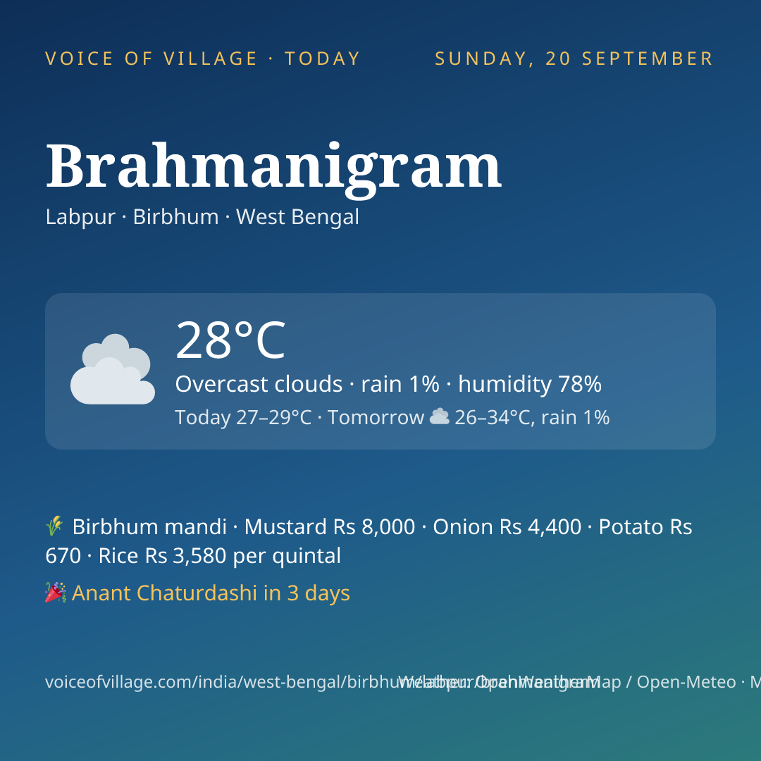 Brahmanigram today