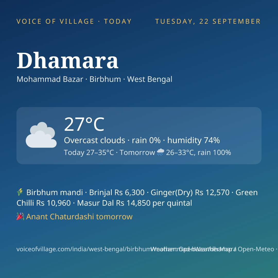 Dhamara today