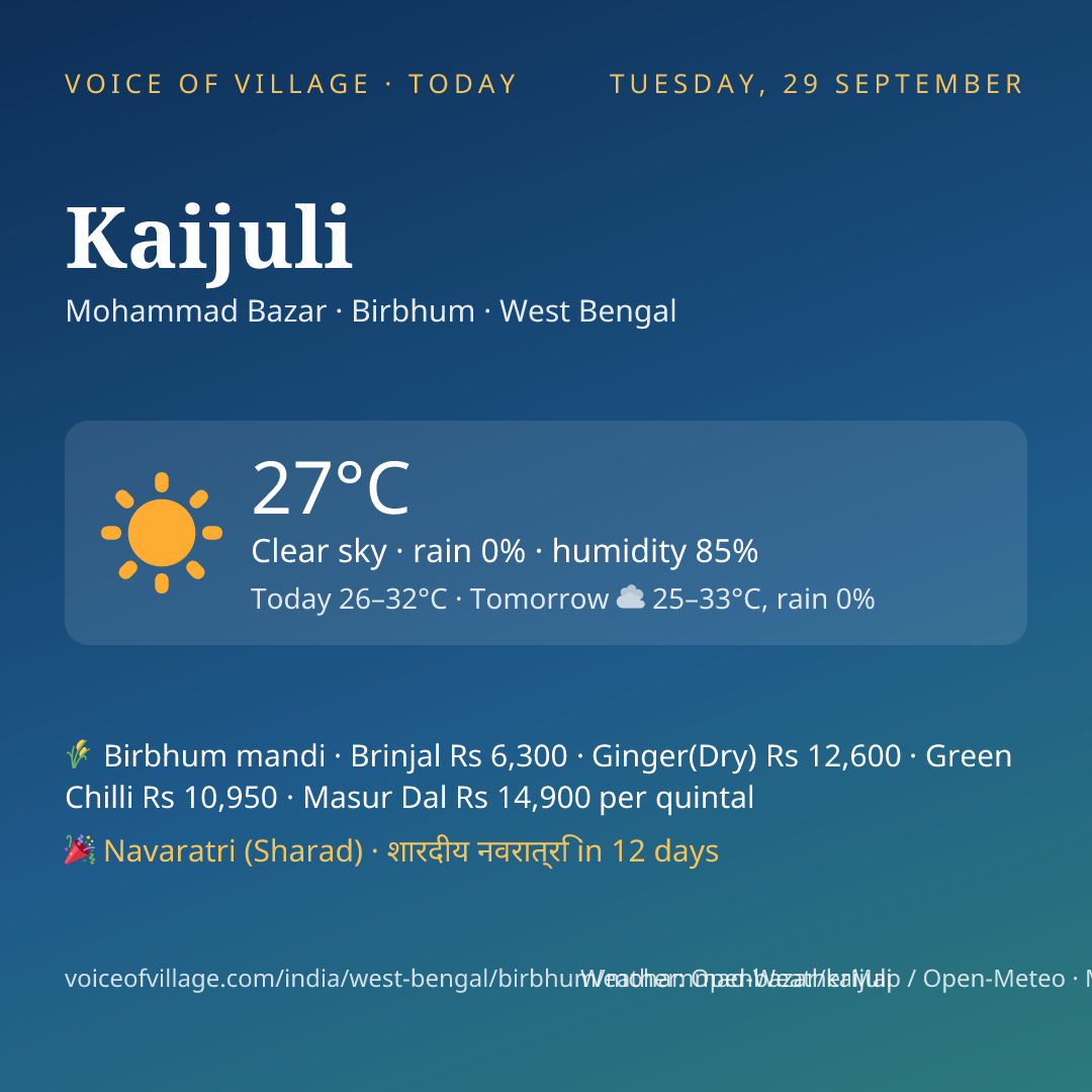 Kaijuli today