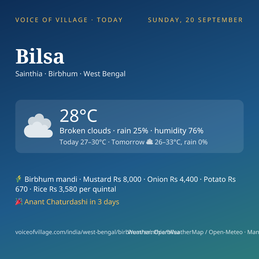 Bilsa today